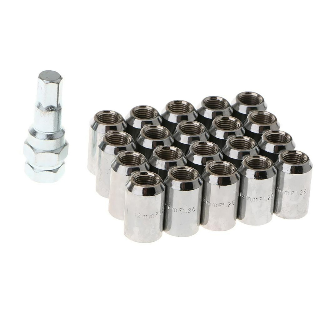 ADERCO TUERCAS PLATEADAS 16 PIEZAS 12X1.25