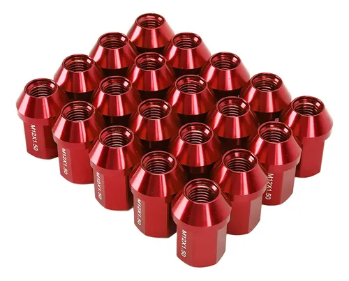 [TUERCAS010] TUERCAS ROJAS 20 PIEZAS 12X1.5