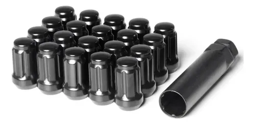 TUERCAS DE SEGURIDAD NEGRO 20 PIEZAS 12X1.50 PUNTA HEXAGONAL