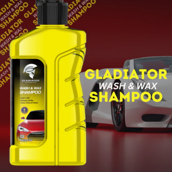GLADIATOR SHAMPOO AMARILLO CON CERA 450ML