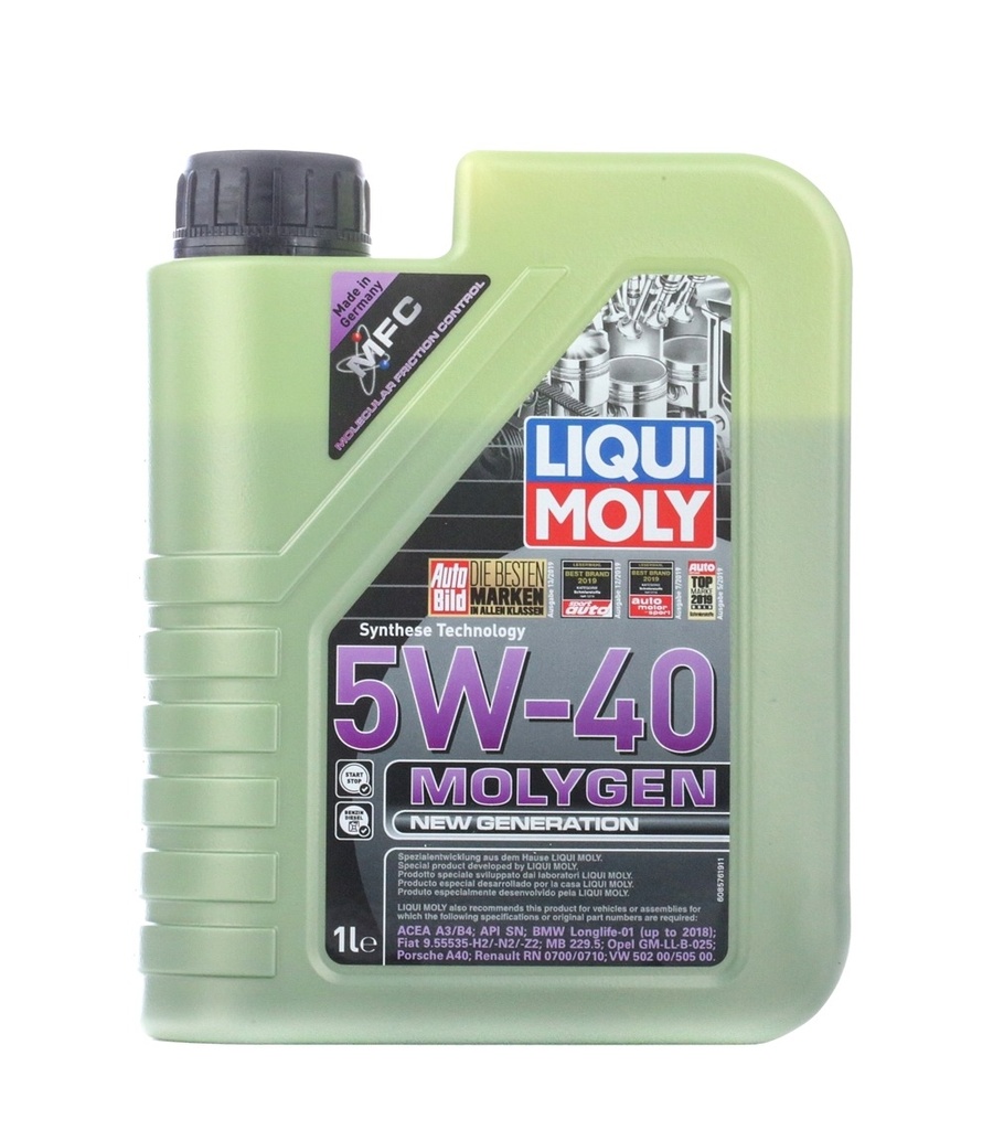 LIQUI MOLY 5W40 FULL SINTETICO MOLYGEN 1LT