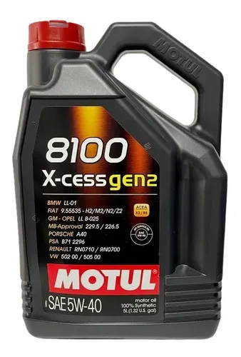 MOTUL 5W40 FULL SINTETICO 8100 GARRAFA 5LT