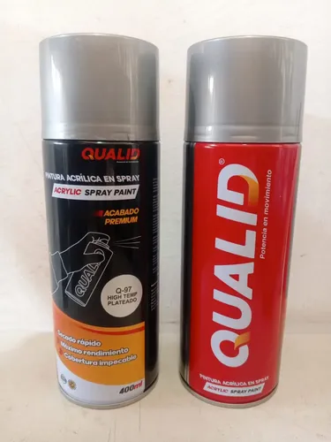 QUALID PINTURA PLATEADA ALTA TEMP SPRAY 400ML