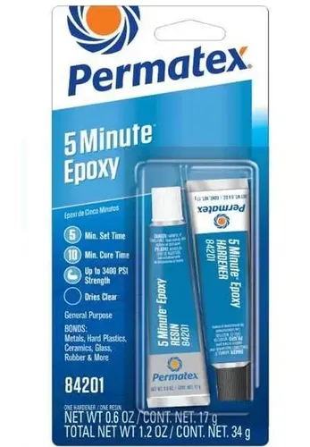 PERMATEX PEGA EPOXICA GRIS 5MIN 34G