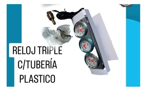 RELOJ TRIPLE CON TUBERIA PLASTICO